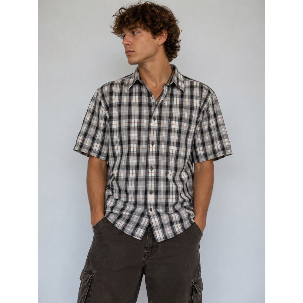 Carhartt Relaxed Fit Plaid Button Up Shirt Large